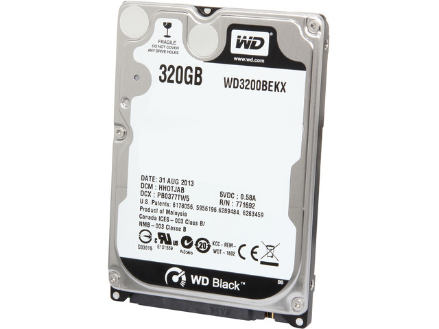 Western Digital WD BLACK 320GB 2.5" 7200 RPM SATA, picture 2